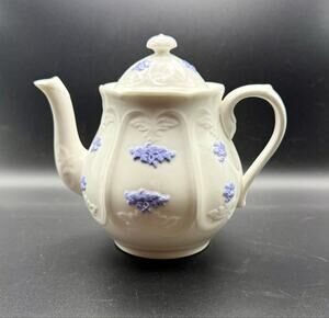 Antique Adderley "Blue Chelsea" Grape Fine Bone China Teapot – Made in England
